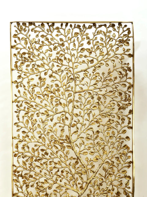 65" Brass Grill Board Tree Design Jali