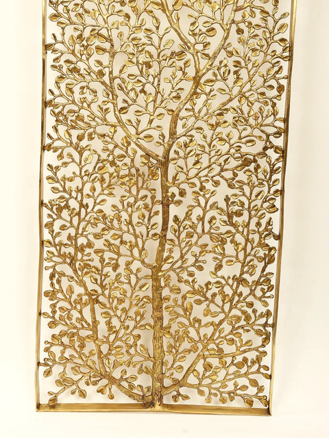 65" Brass Grill Board Tree Design Jali