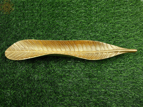 15" Brass Banana Leaf Door Handle for Home Decor