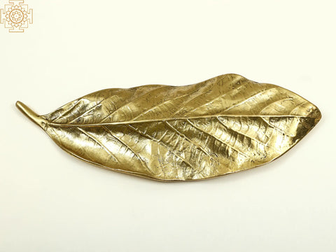 Brass Mango Leaf Wall Decor