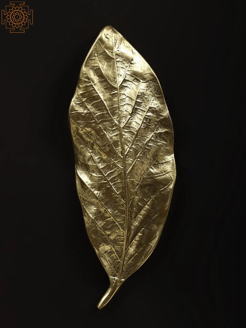 Brass Mango Leaf Wall Decor