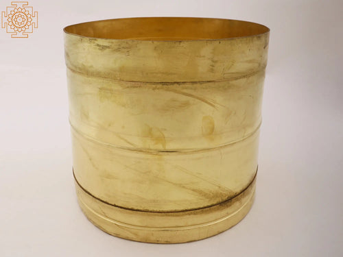 9" Brass Storage Container for Home Decor