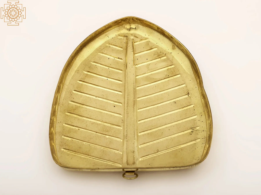 Brass Leaf Design Decorative Tray