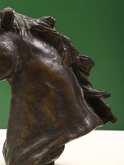 8" Brass Decorative Horse Head