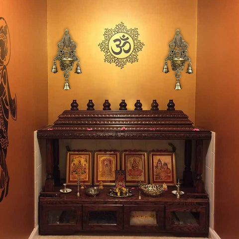 Brass Hanging Diya with Bell