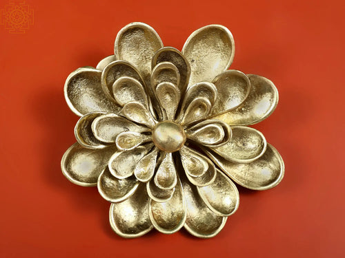 Handmade Brass Flower Wall Hanging