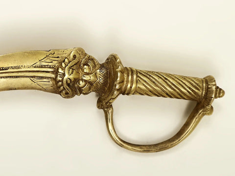 11" Brass Kirtimukha Design Dagger