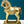 7" Small Brass Horse Statue