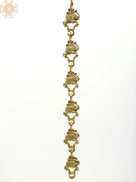 30" Brass Elephant Swing Chain