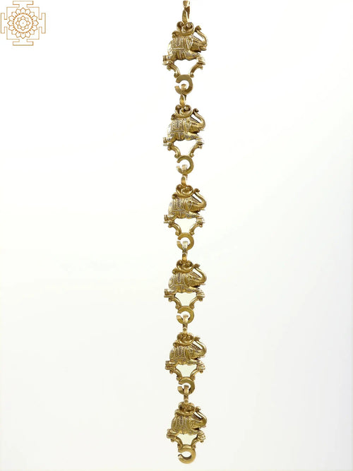 30" Brass Elephant Swing Chain Hanging Home Decor
