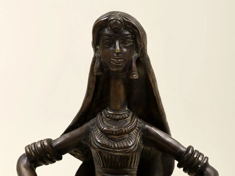10" Brass Musical Ladies Set