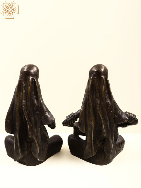 10" Brass Musical Ladies Set