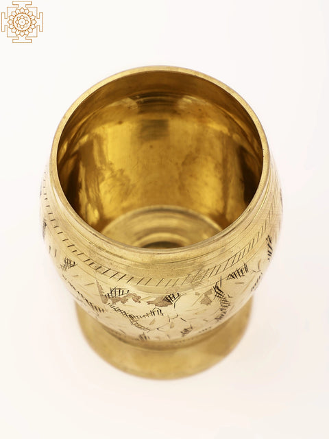 3" Brass Designer Glass | Kitchen and Dining Utensils