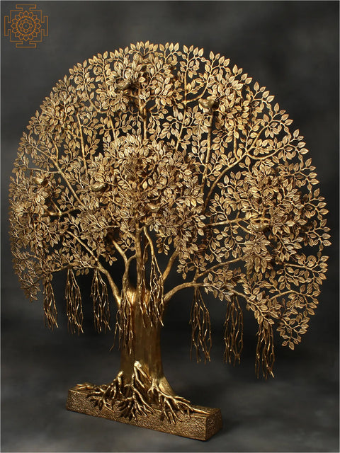57" Brass Super Large Tree of Life