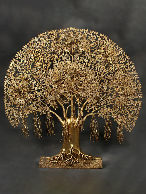 57" Brass Tree of Life Statue Handmade
