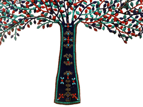 47" Large Brass Tree of Life Wall Mounted with Inlay Work