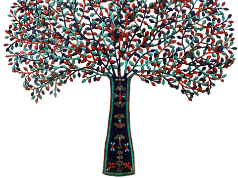 47" Large Brass Tree of Life Wall Mounted with Inlay Work