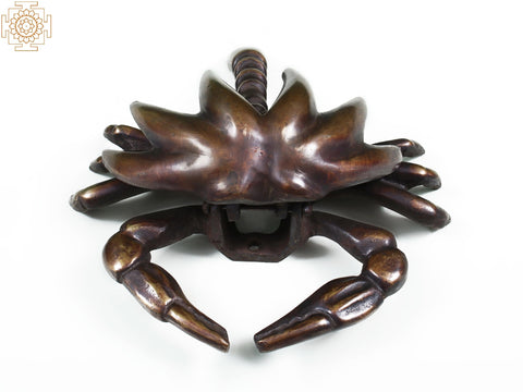 7" Brass Crab Door Knocker