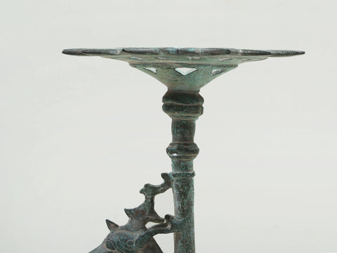 12" Brass Horse Candle Stand