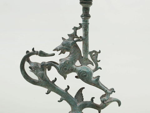 12" Brass Horse Candle Stand