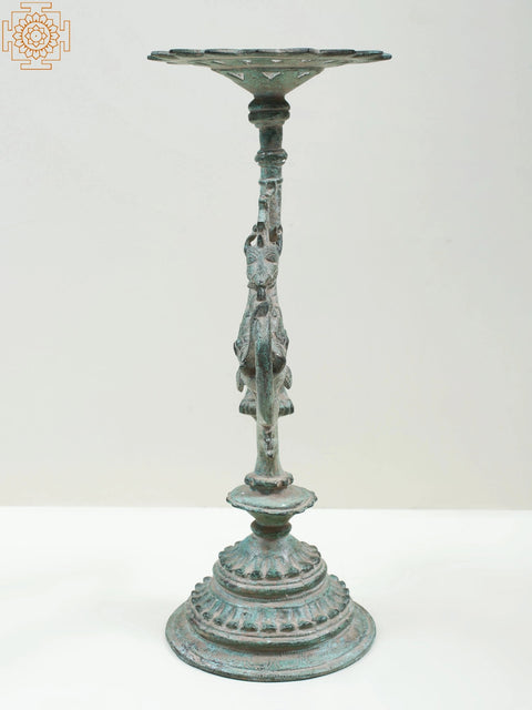 12" Brass Horse Candle Stand