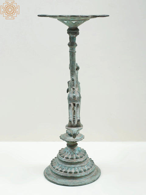 12" Brass Horse Candle Stand