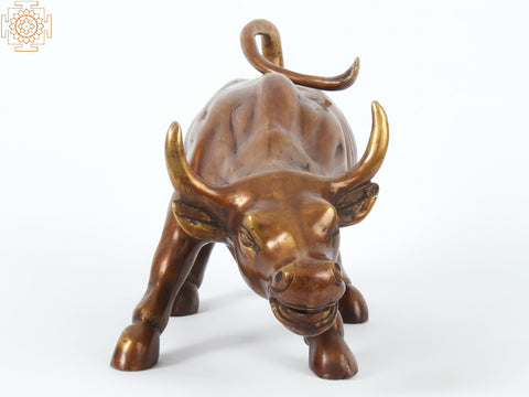 New York Wall Street Bull Brass Figurine