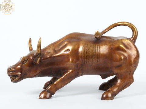 New York Wall Street Bull Brass Figurine