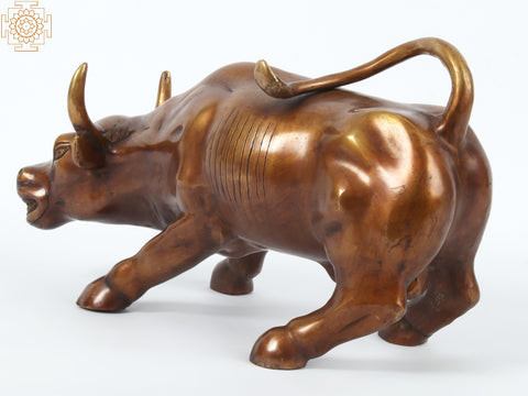 New York Wall Street Bull Brass Figurine