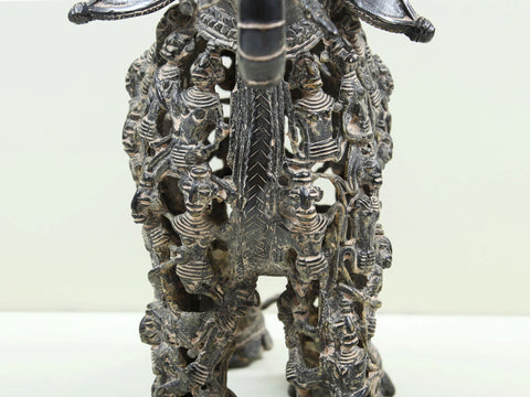 12" Brass Elephant (Tribal Dhokra Art) Figurine