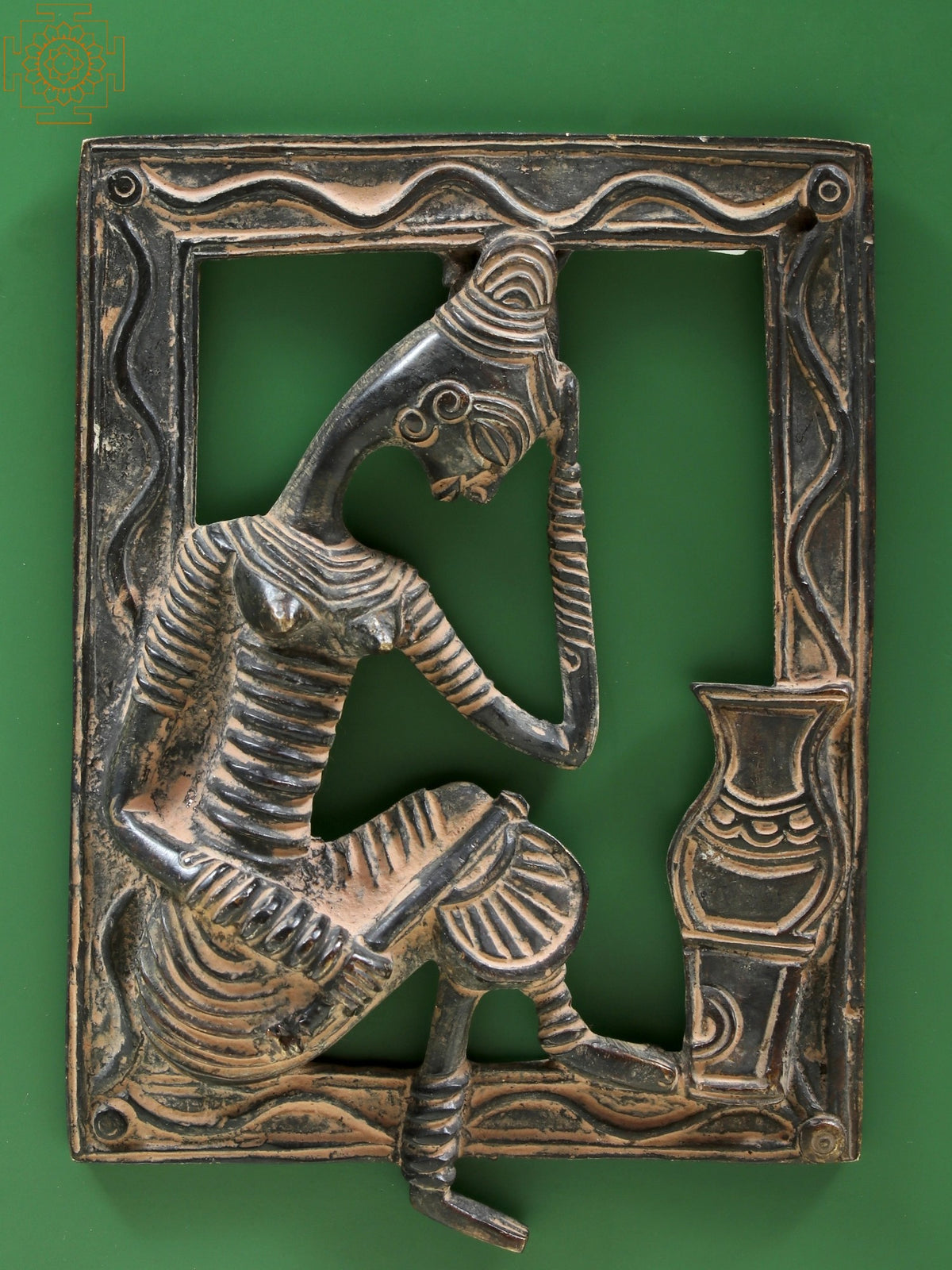 6" Small Vintage Tribal Lady Wall Hanging