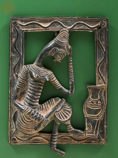 6" Small Vintage Tribal Lady Wall Hanging