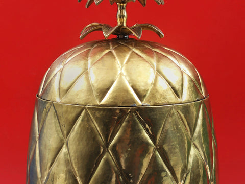36" Large Brass Good Luck Pineapple