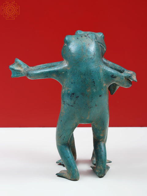 7" Small Brass Its Takes Two to Tango Dancing Frog
