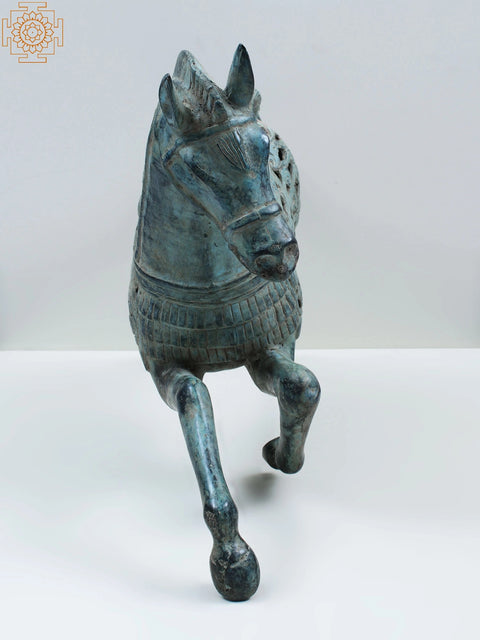 24" Brass Running Horse Figurine | Home Décor Showpiece
