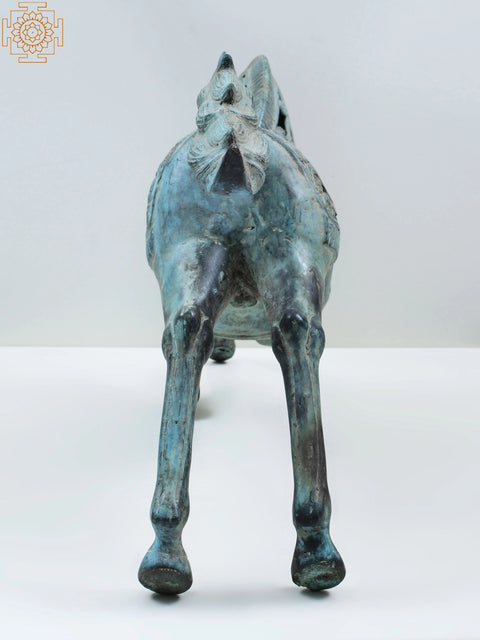 24" Brass Running Horse Figurine | Home Décor Showpiece