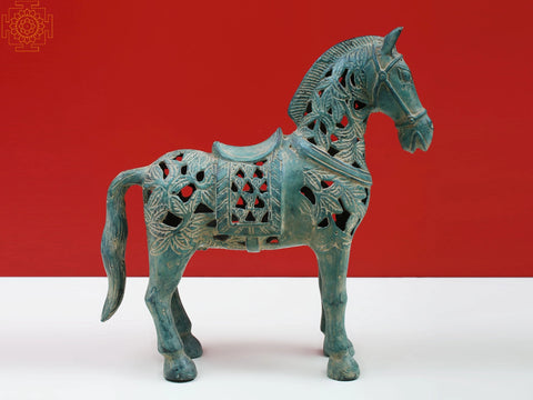 8" Brass Decorative Horse Figurine