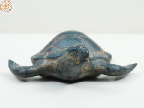 5" Small Brass Turtle Figurine