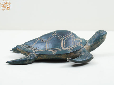 5" Small Brass Turtle Figurine