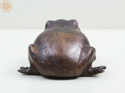 3" Small Brass Frog Statue | Brass Frog Figurine