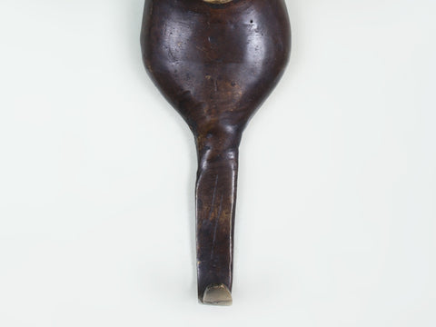 7" Small Brass Deer Head Wall Hook