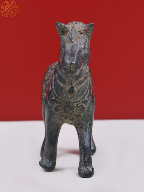 4" Small Brass Horse Figurine | Animal Statues