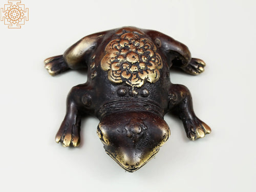 2" Small Brass Frog Statue Handmade