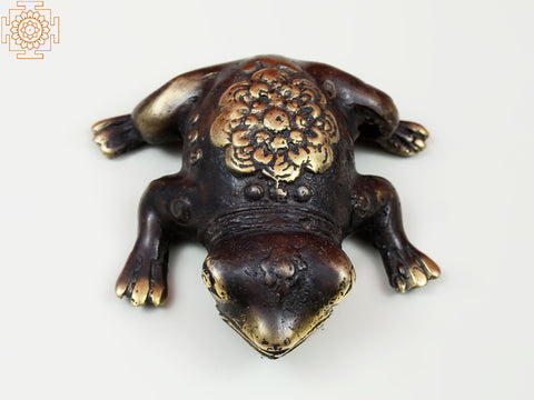 2" Small Brass Frog Figurine