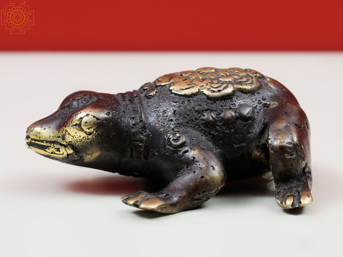 2" Small Brass Frog Figurine