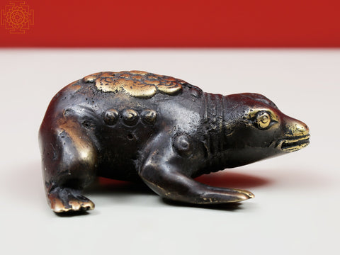 2" Small Brass Frog Figurine