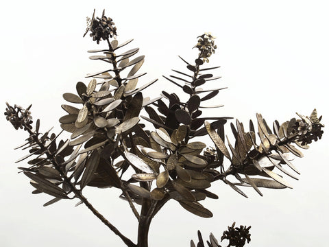 59" Large Brass Olive Tree | Metal Tree Wall Art