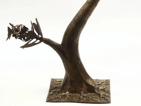 59" Large Brass Olive Tree | Metal Tree Wall Art