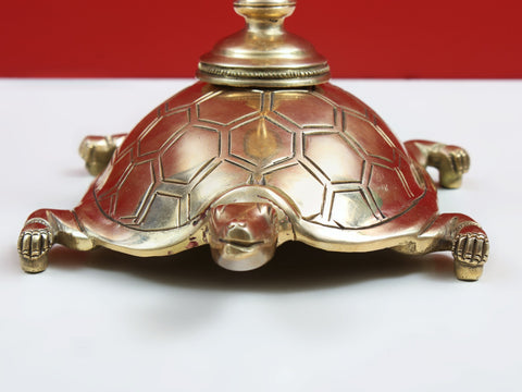 9" Brass Diya on Tortoise