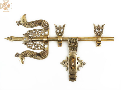 14" Brass Manichitrathazhu Door Lock